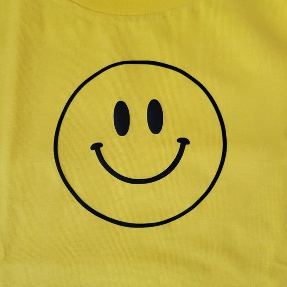 Toddlers Smiley Face Print T-Shirt - Picture 2 of 7